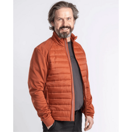 Jacke, Pinewood, Finnveden Hybrid Power Fleece, Herren, Terracotta