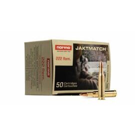 Munition, NORMA Jaktmatch .222 Rem. FMJ 3,6g/55gr