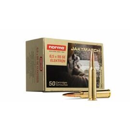 Munition, NORMA Jaktmatch 6,5x55 SE FMJ 7,8g/120gr