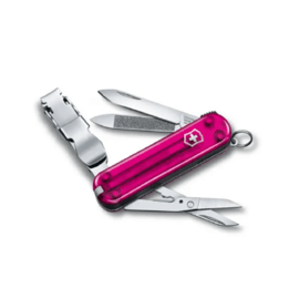 Taschenmesser, Victorinox, Nail Clip 580 pink transparent