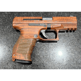 Pistole, Walther PPQ M2 Holz, Wassertransferdruck in Kirschbaum