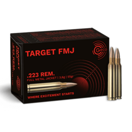 Büchsenpatronen, GECO, Ammo, Kal. .223 Rem Geco Target FMJ 4.1 g / 63 gr