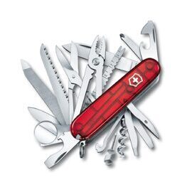 Sackmesser, Victorinox, Swiss Champ, Rot-Transparent