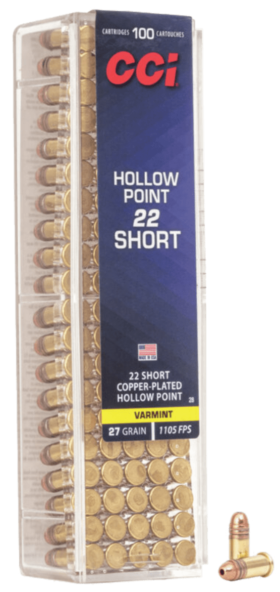 KK Patronen, CCI Kal. .22short, SHORT CP-HP 27gr