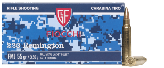 Gewehrpatronen, Fiocchi, Kal. .223 Rem., FMJ 55gr.