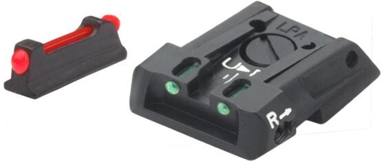 Visierung, LPA für Walther PPQ5 Fiberoptik Visierung grün, rotes Korn