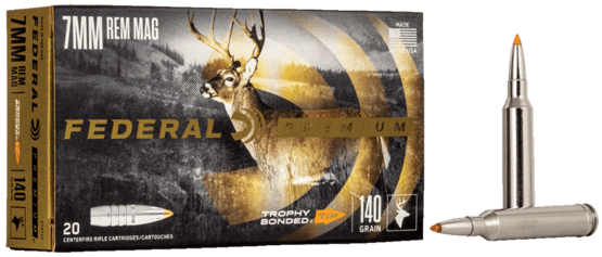 Munition, Federal, TROPHY BONDED® TIP, Vital Shok, cal. .7mm Rem. Mag, 140 GR