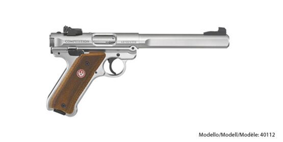 Pistole, Ruger, MARK IV™ COMPETITION, 22 LR, Satin Stainless, 10 Schuss Magazin