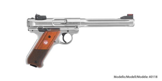 Pistole, Ruger, Mark IV Hunter, Kal. .22 LR, Satin Stainless, 6,88