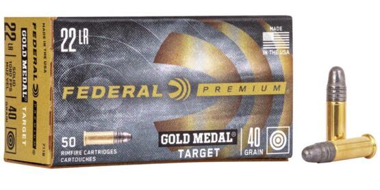 Randfeuerpatronen, Federal, Gold Medal RIMFIRE, .22LR, 40 GR