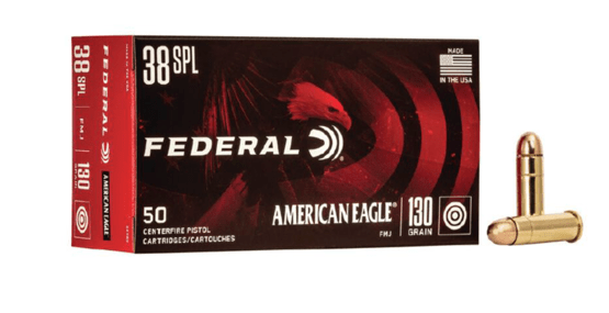 Munition, Federal American Eagle, 38 Spl, 130 GR, FMJ