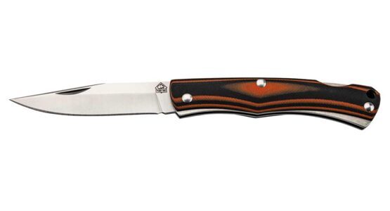 Messer, PUMA TEC slim line pocket-knife, G10 orange-black