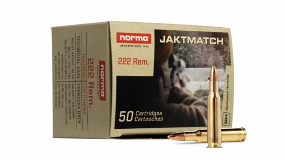 Munition, NORMA Jaktmatch .222 Rem. FMJ 3,6g/55gr