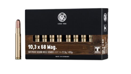 Büchsenpatronen, RWS, 10,3x68 Mag. TM BONDED 25,9g