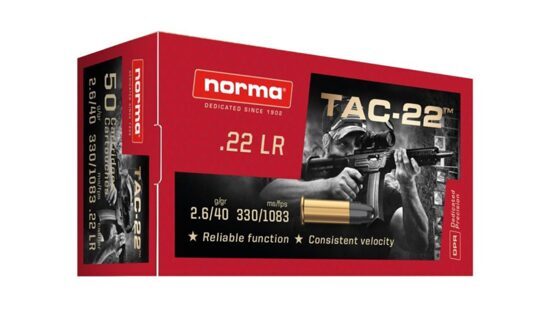 Munition, NORMA, .22 TAC-22 2,6g/40gr