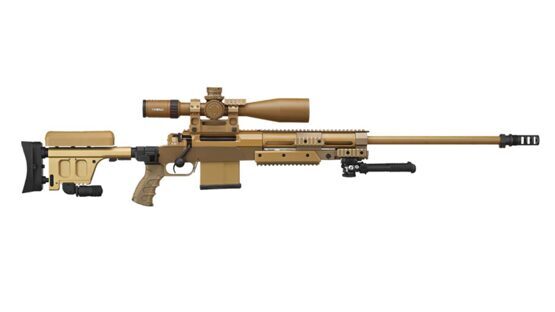 Präzisionsbüchse, Haenel RS9 Klappschaft Sand LL 685mm .338 Lapua Mag.