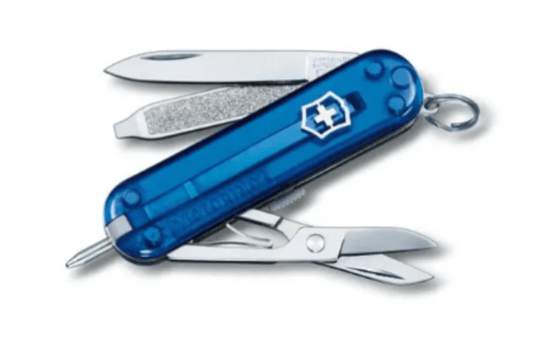 Taschenmesser, Victorinox, Signature, 58mm, blau transparent