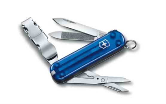 Taschenmesser, Victorinox, Nail Clip 580 blau transparent