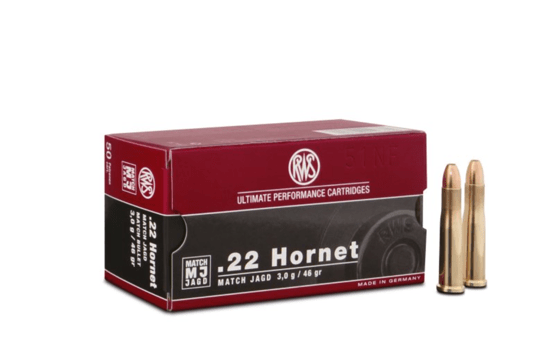 RWS Büchsenpatronen .22 Hornet MJ 3.0g