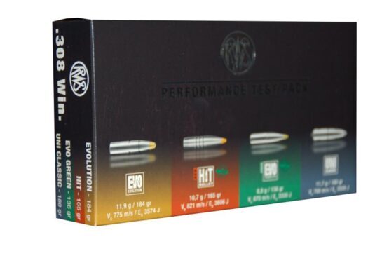 Büchsenpatronen, RWS, .308 Win Performance Test Pack