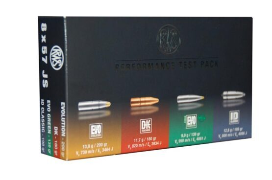 Büchsenpatronen, RWS, 8x57JS Performance Test Pack