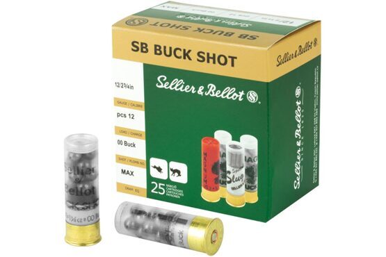 Schrotpatronen, S&B, 00 Buck Shot, Kal. 12/70, 8,4mm