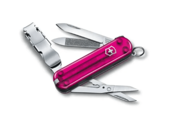 Taschenmesser, Victorinox, Nail Clip 580 pink transparent