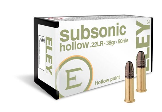 Kleinkalibermunition, ELEY, .22 LR, Subsonic HP, 38gr