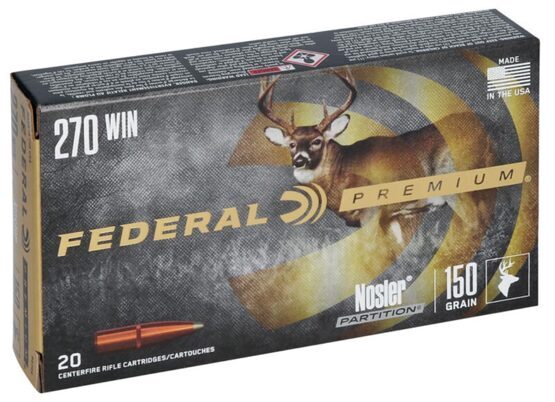 Munition, Federal, NOSLER® PARTITION®, Vital-Shok, cal. .270 Win, 150 GR