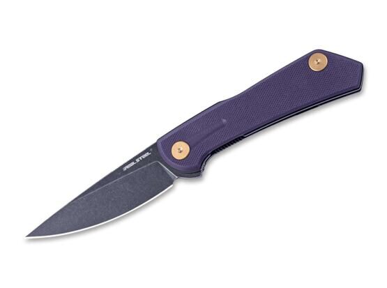 Taschenmesser, Real Steel Valore G10 Purple Blackwash