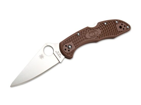 Spyderco Delica Flat Ground Braun