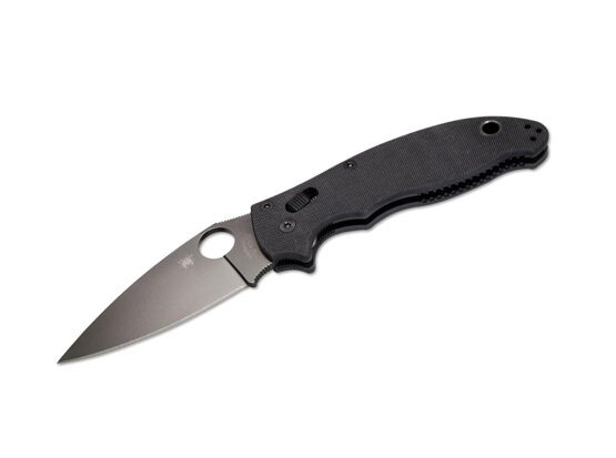 Spyderco Manix 2 Black G-10 Black Blade Plain Edge