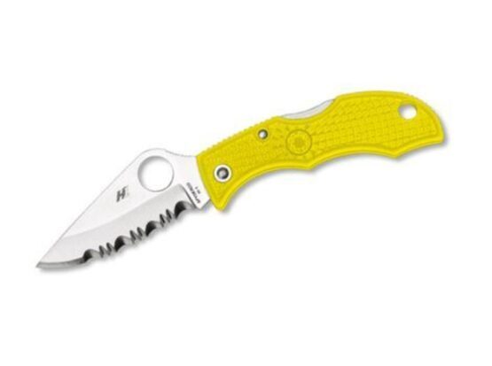 Messer, Spyderco Ladybug Salt Yellow Serrated