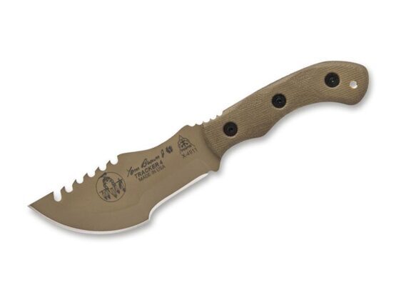 Feststehendes Messer, TOPS Knives Tom Brown Mini Tracker #4 Tan