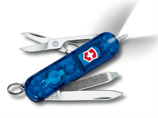 Taschenmesser, Victorinox, Signature Lite, blau transparent