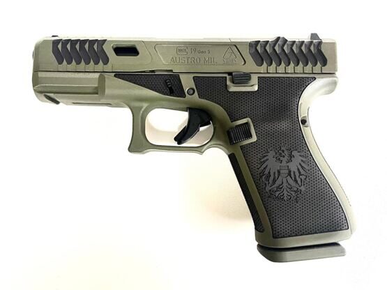 Pistole, Glock 19, Gen5 Austro, Mil Edition, Green