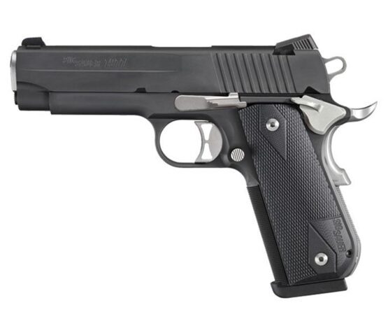 Pistole, SIG SAUER,1911, 45 ACP, 4.2IN, NIGHTMARE, BLK, SAO, SIGLITE, BLACK G10 GRIP, (2) 8RD