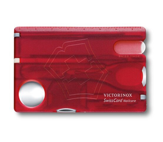 Swiss Card Nailcare, Victorinox, rot transparent