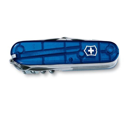 Sackmesser, Victorinox, Swiss Champ, Blau-Transparent