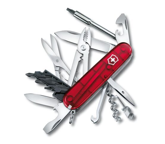 Taschenmesser, Victorinox, Cyber Tool M, rot transparent