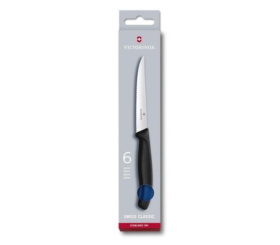 Steakmesser-Set, Victorinox, Swiss Classic, 6-teilig, blau