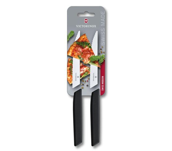 Steakmesser-Set, Victorinox, Swiss Modern, 2-teilig, schwarz