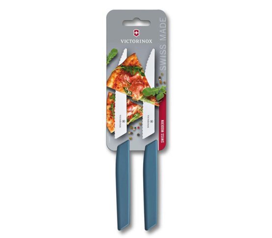 Steakmesser-Set, Victorinox, Swiss Modern, 2-teilig, Kornblumenblau