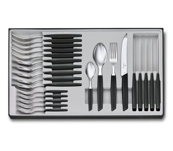 Besteck, Victorinox, Swiss Modern, 24-teilig, schwarz