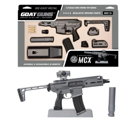 Goatguns, Druckguss Miniature, SIG SAUER MCX Rattler, grau