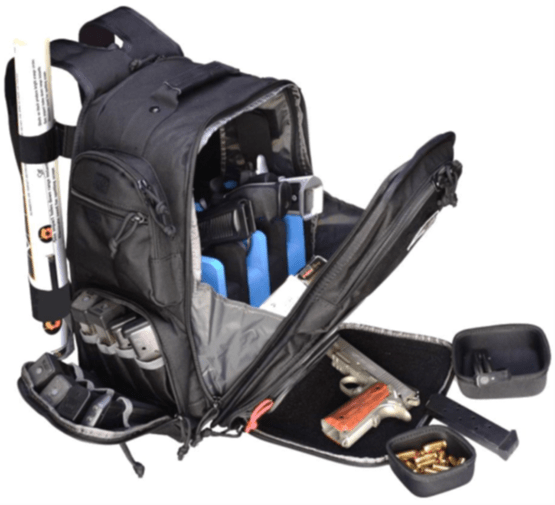 Executive Backpack w/ Cradle for 5 Handguns - Schwarz