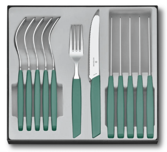 Besteck-Set, Victorinox, Swiss Modern, 12-teilig in sage