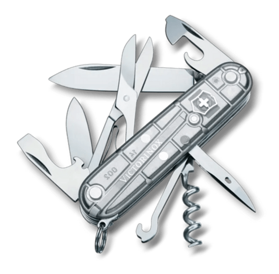 Sackmesser, Victorinox, Climber silber transparent