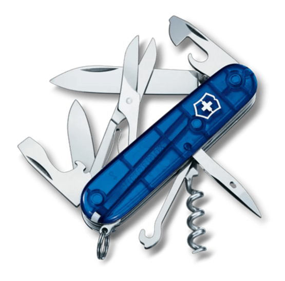 Sackmesser, Victorinox, Climber blau transparent