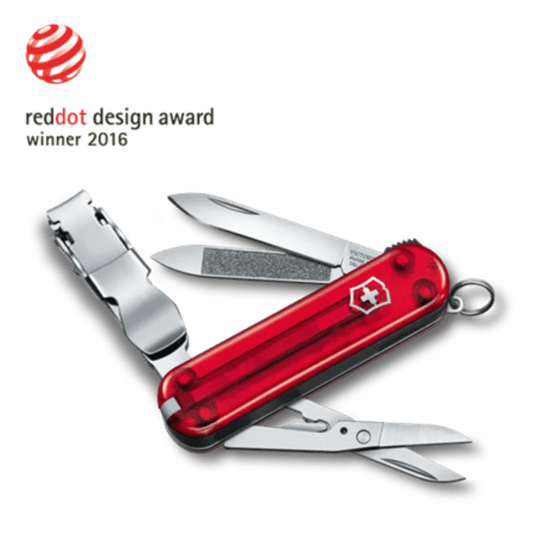 Sackmesser, Victorinox, Nail Clip 580 rot transparent